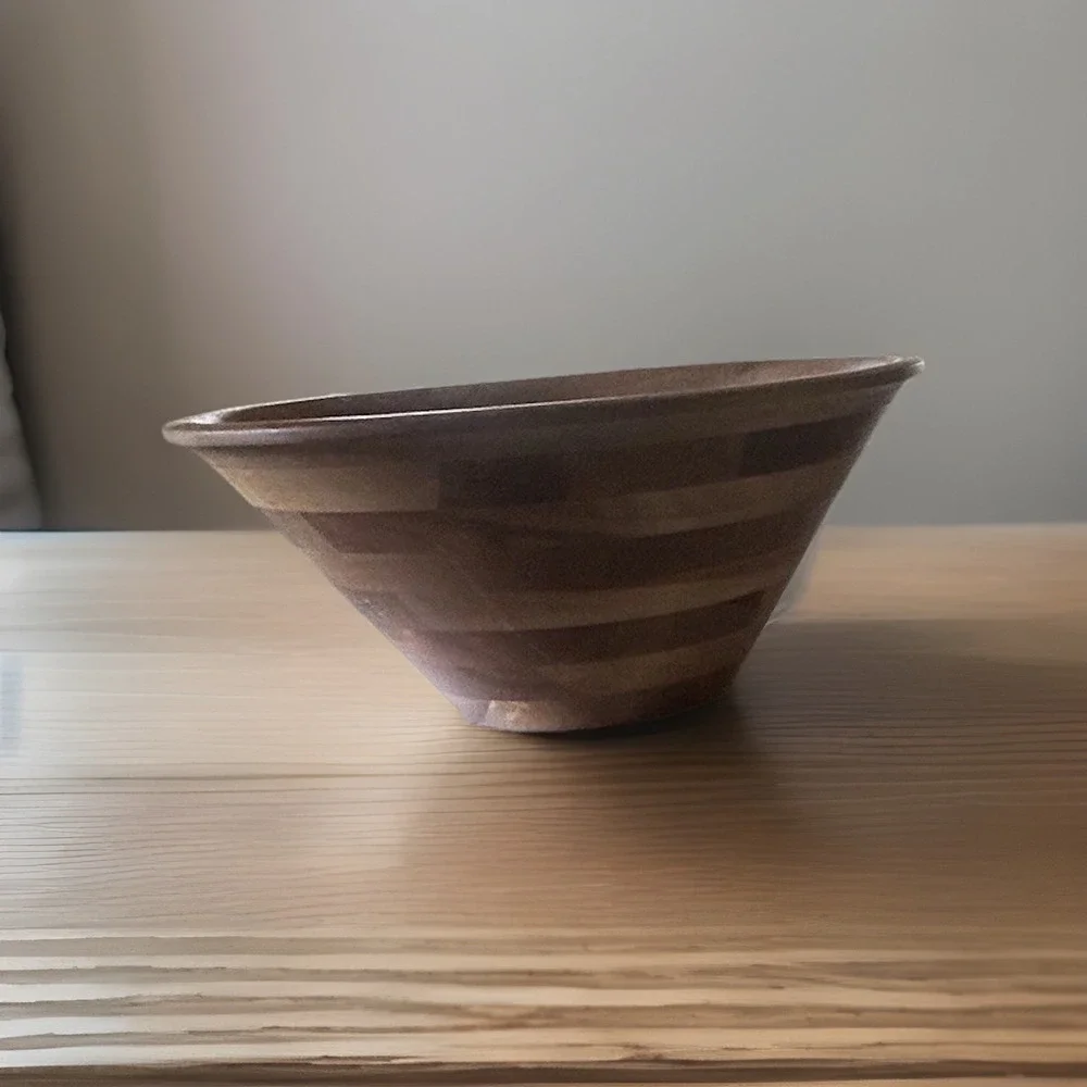 Williams Sonoma Hand Crafted Wood Serving Fruit Salad Bowl John McLeod SIGNED